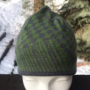 L.L. Bean Green Printed Fleece Lined Beanie Hat Boy's Size Small